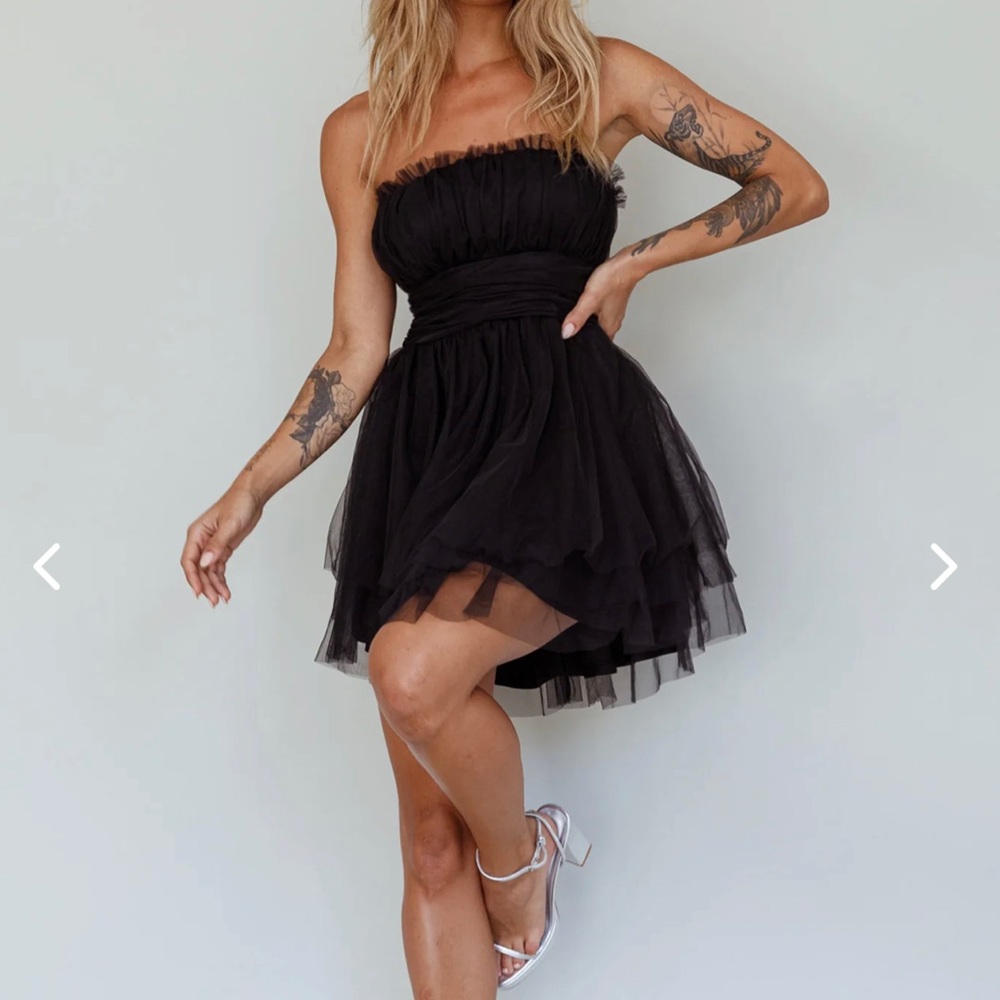 NWT Fayette Strapless Mesh Mini Dress